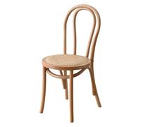 Vintage Solid Wood Rattan Dining Chair - Armless Backrest Design for Living Room Bedroom Office Use - Stylish & Comfortable Seating Solution