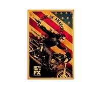 Vintage Sons Of Anarchy Classic Movie Poster Music Posters for Room Aesthetic Canvas Wall Art Bedroom Decor12x18inch(30x45cm)