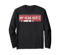 Vintage Sound Wave Audio Engineer Music tech My Head Hertz Long Sleeve T-Shirt