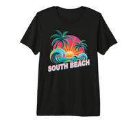 Vintage South Beach Trip Surfing Vacation Matching Besties Premium T-Shirt