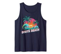 Vintage South Beach Trip Surfing Vacation Matching Besties Tank Top