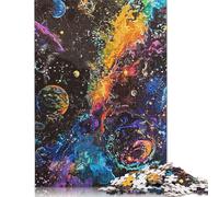 Vintage Space 500 Piece Puzzles for Adults 500 Piece Wooden Puzzles-Puzzle Hands-on Game-Family Decoration 500pcs (52x38cm)