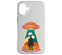 Vintage Space Alien And Groovy UFO Case for iPhone 16 Plus