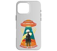 Vintage Space Alien And Groovy UFO Case for iPhone 16 Pro Max