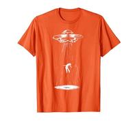 Vintage Space Alien UFO I Believe Abduction, get in Loser T-Shirt, Men, Orange, X-Large