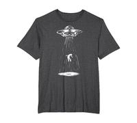 Vintage Space Alien UFO I Believe Abduction, get in Loser T-Shirt, Men's Big and Tall, Dark Heather Grey, 4X Tall