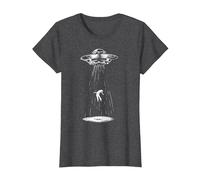 Vintage Space Alien UFO I Believe Abduction, get in Loser T-Shirt, Women, Dark Heather Grey, Medium