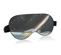 Vintage Space Rocket Sleep Eye Mask, Sleeping Mask & Blindfold with Elastic Headband Soft Comfort Eyeshade Sleep Cover for Travel Yoga Nap