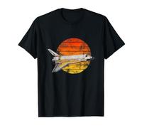 Vintage Space Shuttle Discovery Silhouette Sunset Value Graphic T-Shirt