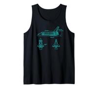 Vintage Space Shuttle Schematic Rocket Flight Tank Top
