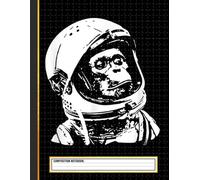 Vintage Space Travel Astronaut Monkey Composition Notebook