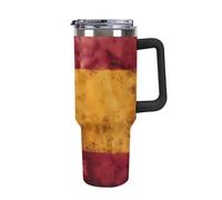 Vintage Spain Flag Trendy Tumbler with Handle 40oz Black