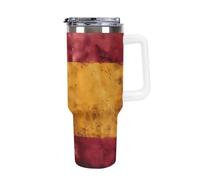 Vintage Spain Flag Trendy Tumbler with Handle 40oz White