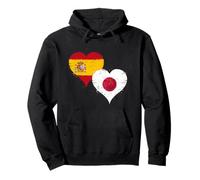 Vintage Spain Japan Flag Proud Japanese Spanish Fans Pride Pullover Hoodie