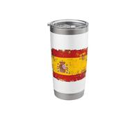 Vintage Spanish Flag Grunge Stainless Steel Insulated Tumbler