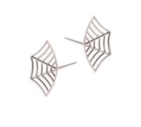 Vintage Spider Web Stud Earrings for Women Men Punk Halloween Geometrical Cartilage Stud Earring Minimalist Jewelry Gifts