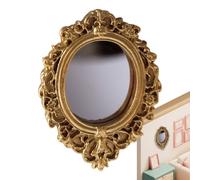 Vintage Spiegel - Elegant Ästhetisch Rustikal Harz | Kunstharz Antik-Wandspiegel,Geeignet für Zuhause Wohnzimmer Schlafzimmer Wohnung Studentenwohnheim Büro und Geburtstagsfeier