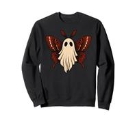 Vintage Spooky Ghost Moth Aesthetic Halloween Graphic Sweatshirt