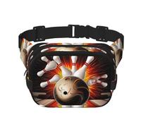 Vintage Sport Bowling Ball Fanny Pack Fashion Belt Bag Lightweight Waist Pouch With Adjustable Strap Crossbody Bags For Women Travel Sports Running