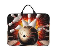 Vintage Sport Bowling Ball Laptop Case 14 Inch Laptop Sleeve Computer Carrying Bag Shockproof Protective Notebook Case Portable Laptop Bag Waterproof Briefcase Bag for Men Women