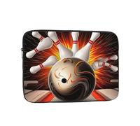 Vintage Sport Bowling Ball Laptop Case Sleeve 13 inch, Shockproof Protective Notebook Case Travel Laptop Bag Briefcase for Men Women Computer Cover Waterproof Computer Carrying Bag