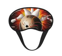 Vintage Sport Bowling Ball Sleep Mask for Side Sleeper, Blackout Eye Mask for Women Men, Zero Pressure Sleeping Masks Soft Breathable Eye Cover Comfortable Blindfold Eyeshade for Night Sleep