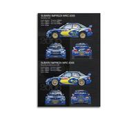 Vintage Sport Car Poster Impreza WRC 2005 2006 Racing Car Decorative Canvas Family Bedroom Artwork Picture Painting 20x30inch(50x75cm)