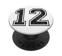 Vintage Sport Number 12 Twelve PopSockets Adhesive PopGrip