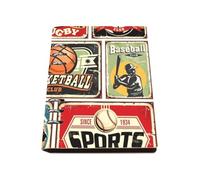 Vintage Sports Club Posters Notebook, Pu Leather Notebooks A5, Lined Paper Journal Notebook 180Pages/90Sheets, Exercise Book for Meeting, Homework Book for Note Taking, Study Essentials Journal Diary