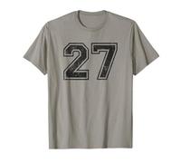 Vintage Sports Numbers 27 Twenty-Seven T-Shirt
