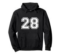 Vintage Sports Numbers 28 Twenty-Eight Pullover Hoodie