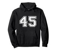 Vintage Sports Numbers 45 Forty-Five Pullover Hoodie