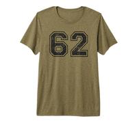 Vintage Sports Numbers 62 Sixty-Two Premium T-Shirt