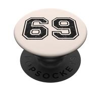Vintage Sports Numbers 69 Sixty-Nine PopSockets Adhesive PopGrip