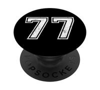 Vintage Sports Numbers 77 Seventy-Seven PopSockets Adhesive PopGrip