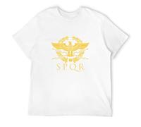 Vintage SPQR Eagle Rome Latin Cool Retro Men's Red T-Shirt White 3XL