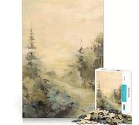 Vintage Spring Landscape Jigsaw for Adults 1000 Pieces Brain Memory Game Laser Cut for Flawless Fit Unique Gift for Stress Relief (38x26cm)
