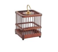 Vintage Square Round Bird Cage Small Bird Cage,parrot Bird Cage Bamboo Bird Cage Suitable For Small And Medium Birds(Square B)