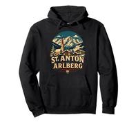 Vintage St. Anton am Arlberg Austria Travel Landmark Gift Pullover Hoodie