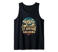 Vintage St. Anton am Arlberg Austria Travel Landmark Gift Tank Top
