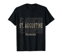 Vintage St. Augustine Florida Value Graphic T-Shirt, Men, Black, L