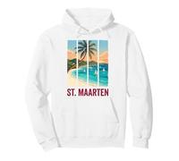 Vintage St. Maarten Sailing Tropical Beach Retro Graphic Pullover Hoodie