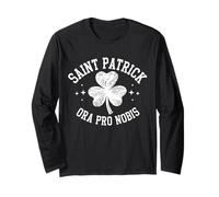 Vintage St Patrick Ora Pro Nobis Traditional Catholic Long Sleeve T-Shirt