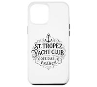Vintage St. Tropez Yacht Club Black Print Case for iPhone 12 Pro Max