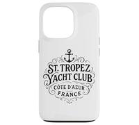 Vintage St. Tropez Yacht Club Black Print Case for iPhone 13 Pro