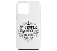 Vintage St. Tropez Yacht Club Black Print Case for iPhone 13 Pro Max