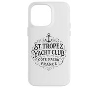 Vintage St. Tropez Yacht Club Black Print Case for iPhone 14 Pro Max