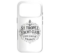 Vintage St. Tropez Yacht Club Black Print Case for iPhone 17 Pro
