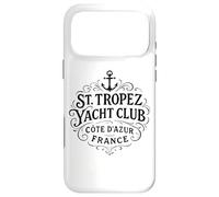 Vintage St. Tropez Yacht Club Black Print Case for iPhone 17 Pro Max