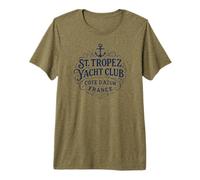 Vintage St. Tropez Yacht Club Navy Print Premium T-Shirt